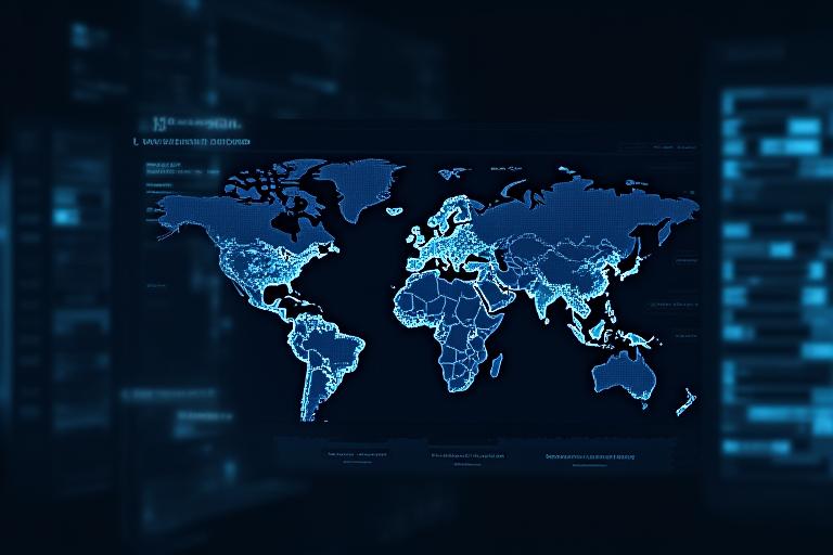 Logistics dashboard showing real-time GPS tracking and temperature graphs